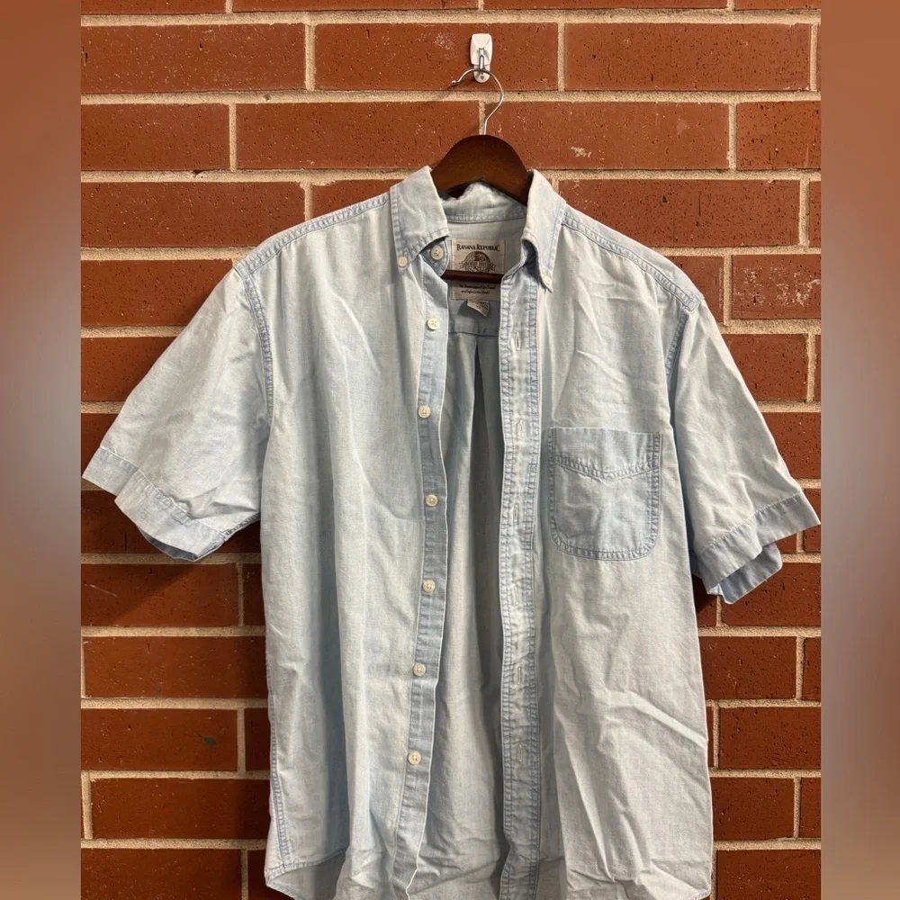Vintage Banana Republic Adventure Outfitters Short Sleeve Button Down Men’s XS